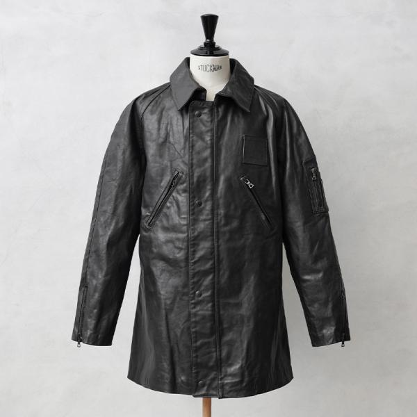 80s Vintage フランス警察 パトロールジャケット レザージャケット 70s-80s French Army Pilot Leather Jacket Size 1