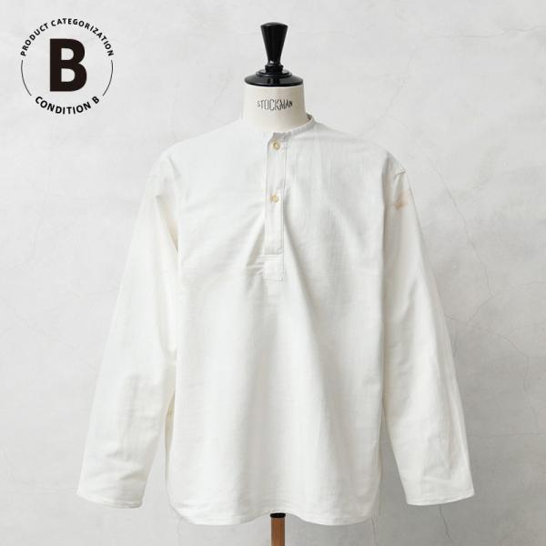 実物 新品 デッドストック ロシア軍 70s ヘンリーネック スリーピングシャツ ホワイト コンディションB ミリタリーシャツ 軍モノ 古着【クーポン対象外】【I】