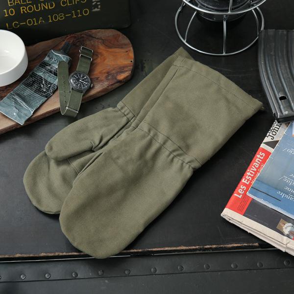 未使用　フランス製　デッドストック　ミンク　ミトン　手袋 MILITARY 実物 新品 デッドストック フランス軍 M47 ミトン