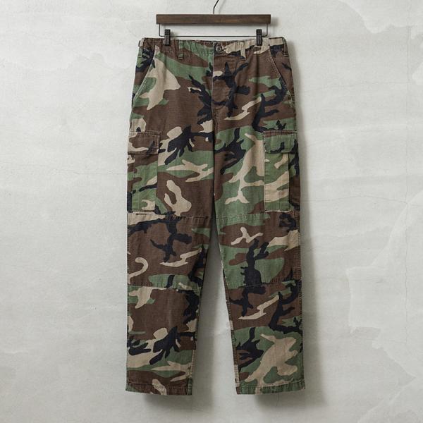 TRU-SPEC ミリタリー 軍物 古着 迷彩カモフラージュ カーゴパンツ MILITARY TRU SPEC製 USED BDU WOODLAND CAMO リップストップ