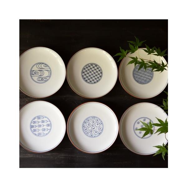 波佐見焼 高山陶器 吉祥小紋 直径15.4cm 5寸皿 取皿 有田焼 取り皿