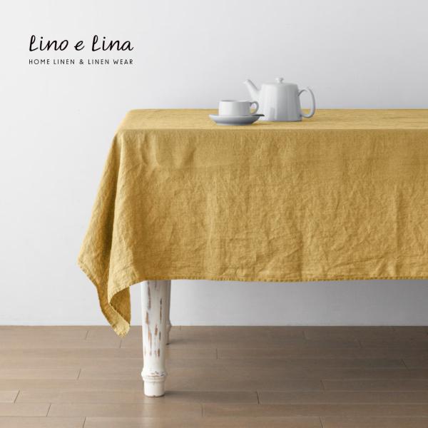 Lino e Lina テーブルリネン5点 Lino e Lina リネン100％ テーブルクロス M 135×200cm アンティーク