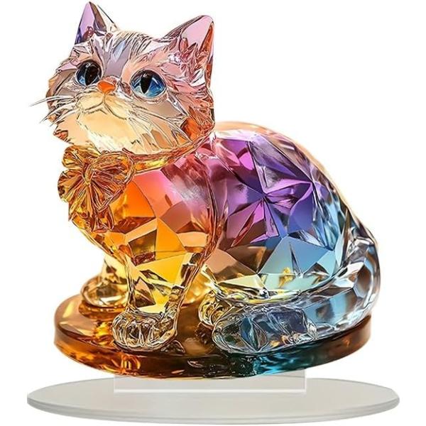 [Release date: December 6, 2025]【セット内容】：1個セット（子猫×1）　サイズ：約18.5*21*cm/1個; ベースサイズ: 18.5*21*cm【品質素材】：安全で環境に優しいアクリル製。防水性、防汚性、...