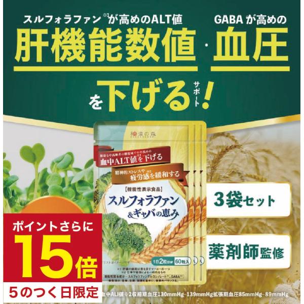 ● 名称スルフォラファン＆ギャバの恵み● 内容量1袋60粒入り×3袋セット(3ヶ月分)● 原材料ブロッコリー種子エキス末(ブロッコリー抽出物 でん粉分解物) γ-アミノ酪酸 マルチトール 大麦乳酸発酵液ギャバ 田七人参末 西洋人参エキス末 ...