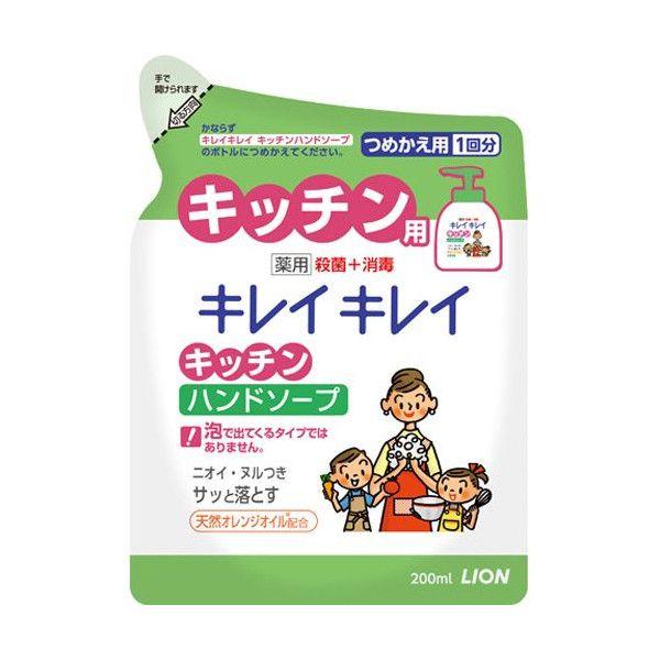 ライオン キレイキレイ 薬用キッチンハンドソープ 詰替 ２００ｍｌ 春かぜ千里 日用良品 通販 Yahoo ショッピング