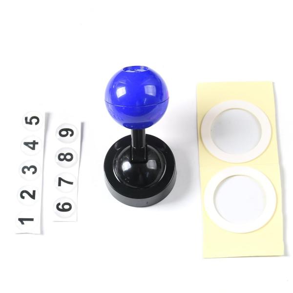金属亜鉛合金ボールレバーエンジンスタートプッシュボタンステッカー、1〜9の番号付き (BLUE) [並行輸入品]