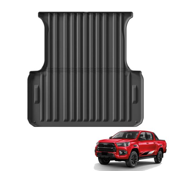 トヨタ ハイラックス GUN125型 前期 後期 2017年〜現行 専用 ラゲッジマット トラックマット HILUX GUN125 3Dカーマット 防水 マット TPE素材 耐汚れ 抗菌