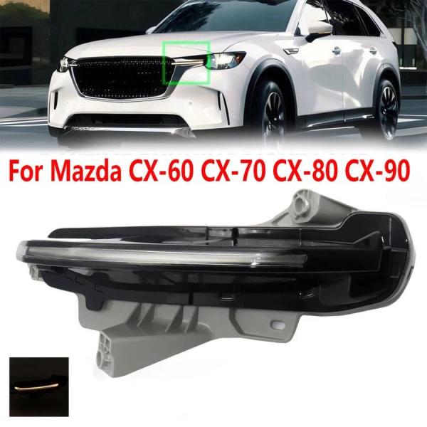 並行輸入品 マツダCX-60 CX-70 CX-80 CX-90用カーパーツ フロントバンパー デイタイムランニングライト ウインカー フォグランプ