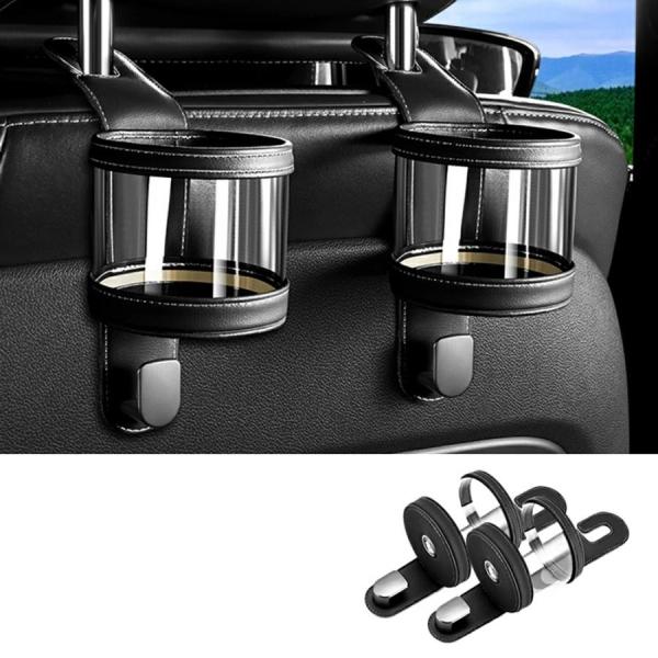 レクサスNX NS IS ES NT後部座席 車用シートフック 2in1 荷物掛け 飲料収納ホルダ 車ヘッドレスト車用収納 小物入れ ドリンクホルダー 車用簡取