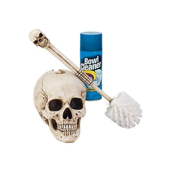 Design Toscano Bathroom Skullduggery Toilet Bowl Brush