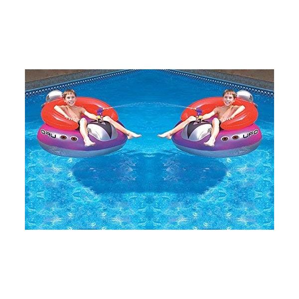 2) Swimline 9078 Swimming Pool UFO Squirter Toy Inflatable Lounge Chair Floats 浮き輪 イス 141