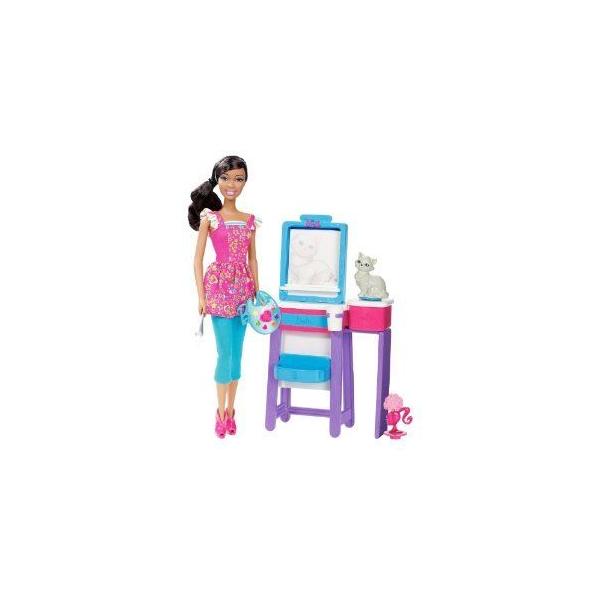 Barbie I Can Be Art Teacher African-American Doll Playset