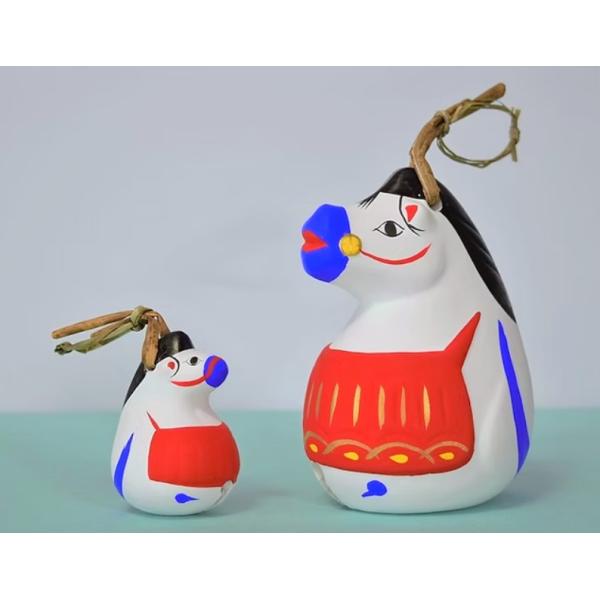 【縁起物】　　鈴鳴るお人形 のごみ人形 十二支 午（大） 土鈴 縁起物 開運 音で魔除け : 暮らしを