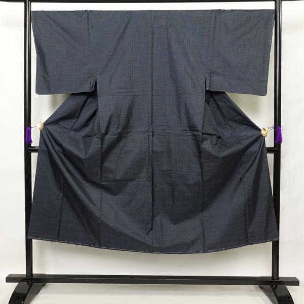 中古 男性用 大島紬 着物 美品 証紙あり しつけ糸付き 正絹 亀甲柄 袷