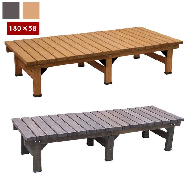 天然木ウッドデッキ デッキ縁台 杉材 縁台 幅180 奥行58cm 天板35mm厚 De 180 わくわくファニチャー 通販 Paypayモール