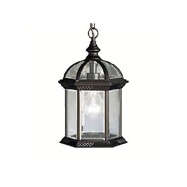 Kichler 9835BK Barrie Outdoor Pendant 1-Light, Black