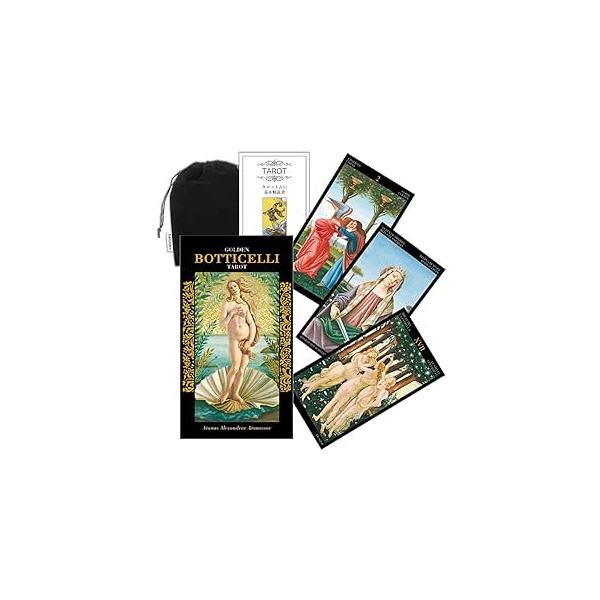 ボッティチェリの作品に登場するシンボルは、宗教的な次元と美の理想を結びつけ、自然の調和のとれたビジョンを隠された方法で表現しています。カードの絵柄の細部まで注意深く見てみると、それぞれのカードに秘められた真実が明らかになるでしょう。※タロッ...