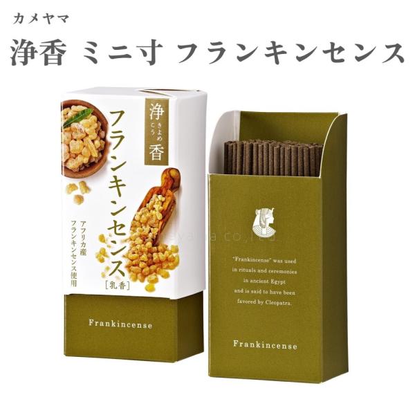 カメヤマ お香 浄香（きよめこう）ミニ寸 フランキンセンス 30g