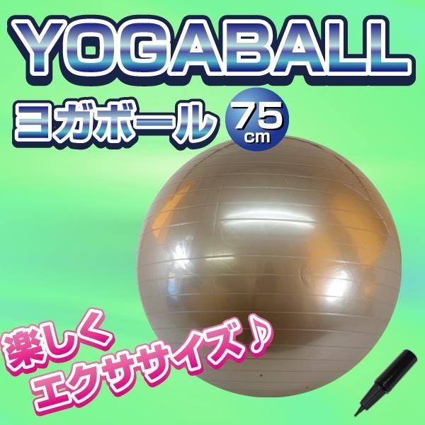 ヨガボール75cm （ポンプ付） IMC-69 バランスボール ダイエット