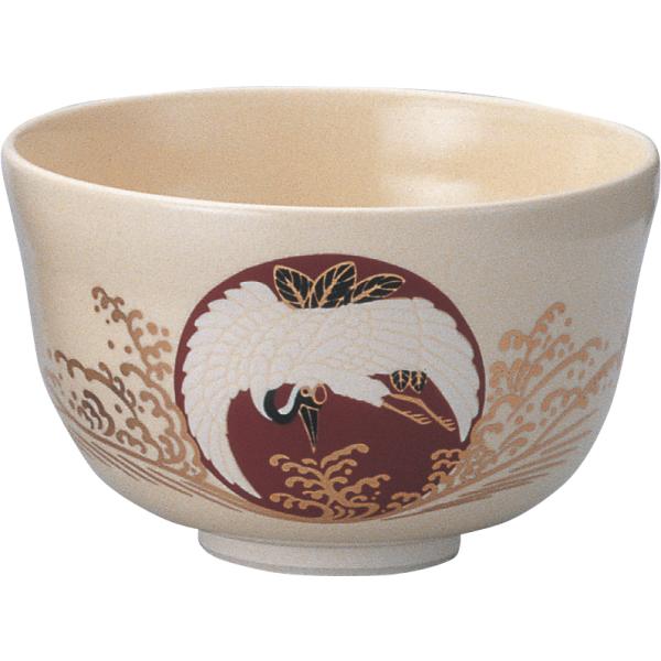 茶碗 仁清写 日の出鶴 宮地英香作 茶道具 茶道 吉祥文様 縁起物 新年の
