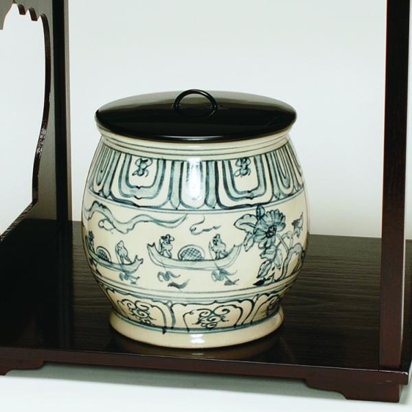 Ｓ３５８　水指　『染赤唐子紋』『渋草焼』『芳國造』　共箱　茶道具 水指 染付 遊舟紋 越南製 茶道 茶道具 : 和空間ヤフーショップ - 通販