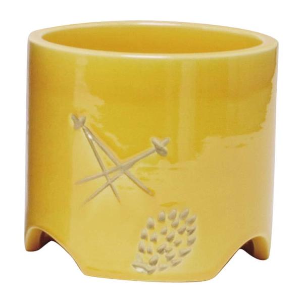 火入 黄釉 松葉 松楽窯 煙草 莨 火入れ 茶道 茶道具 : 和空間ヤフー