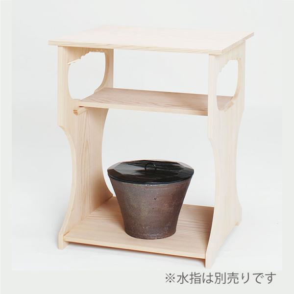 玄々斎好写 焼杉 五行棚 組立式 水指棚 茶道具 裏千家 837 杉棚 玄々斎好写 小林幸斎作 茶道具 棚物 裏千家 茶棚 棚点前 水指棚