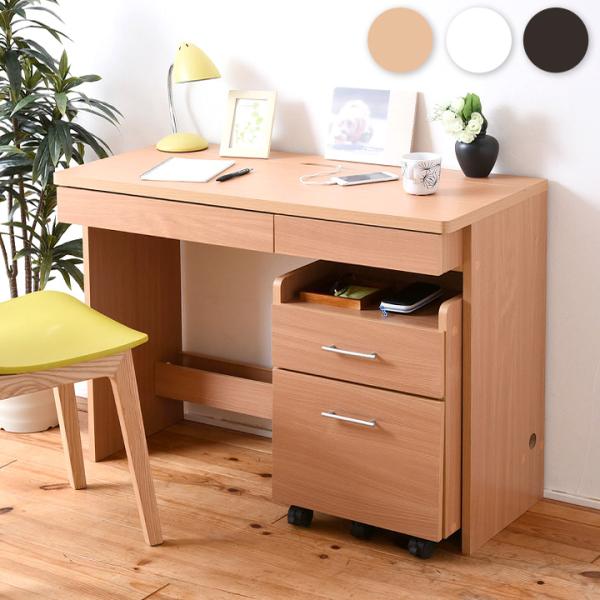 ※お客様組み立てとなります。■内容物デスク・ワゴン■サイズデスク：W100 × D44.5 × H72.5cmワゴン：W41 × D33 × H54cm(キャスター込)■材質デスク天板：合成樹脂化粧合板(PVC)デスク本体・チェスト：プリン...