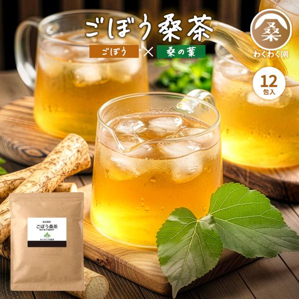 桑の葉茶 ごぼう桑茶 12包 有機 国産 ティーバッグ 腸活 食物繊維 ごぼう茶 ノンカフェイン