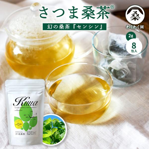 さつま桑茶 8包 桑の葉茶 わくわく園 ノンカフェイン 国産 桑 お茶 健康 お試し ポイント利用 ポイント消化