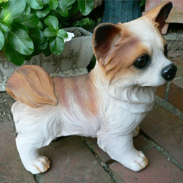 犬の置物 ポメラニアン おまけ付 いぬ イヌ 動物 2983H ガーデン 