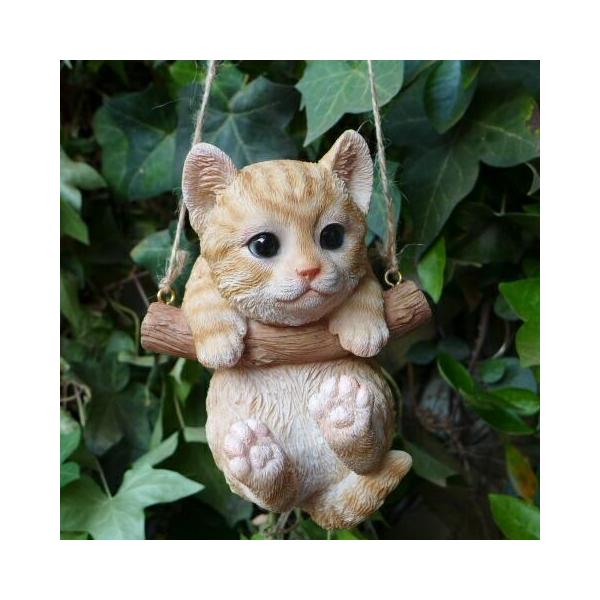 猫の置物 エンジョイブランコ 茶トラ T14218 キャット