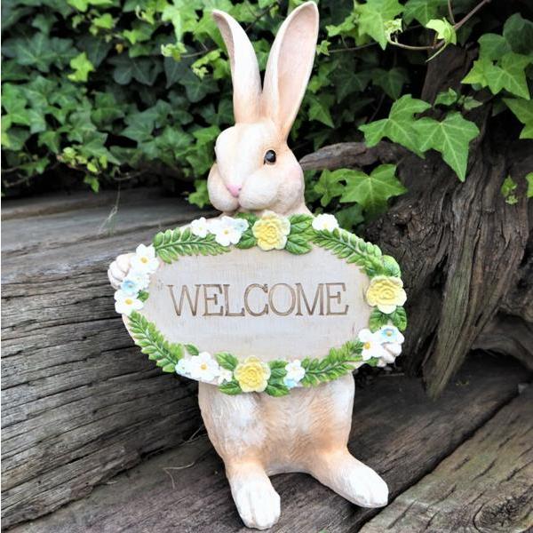 うさぎの置物 ウサギ ウエルカムラビット N１４０８８ ウエルカム