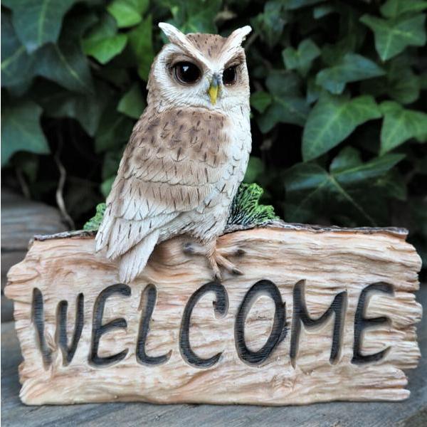 鳥オブジェ フクロウ置物 オーナメント イングリッシュガーデン 楽天