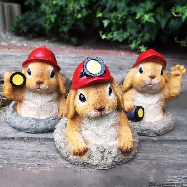 うさぎの置物 うさぎの探検隊トリオ3品セット N15576 兎