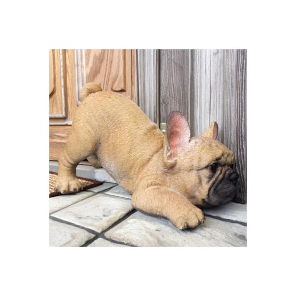 犬の置物 フレンチブルドッグ QB006B ドアストッパー いぬ イヌ