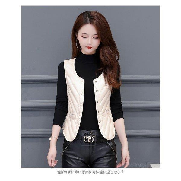 美品 レディース ダウンベスト ベスト レディース ダウンベスト ベスト 秋冬 レイヤード 重ね着 冬服 防寒対策 ハイネック ノースリーブトップス キルティングベスト ジレ ベスト ジレ Pitofoursoulsrescue Com