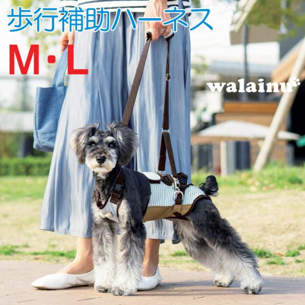 犬 歩行補助ハーネス 介護 ハー ネス 胴輪 LaLaWalk 小型犬用 サマーストライプ M・ L
