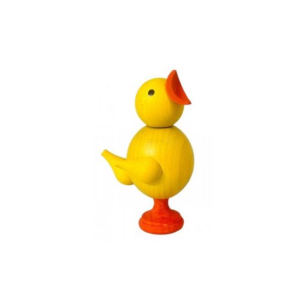 土台を回すと、本体と土台部分がこすれ、鳥がさえずるように聞こえるます。ドイツ/エルツで90年以上前から作られているかわいいひよこ型のバードコールです。製作　　ウェーバー工房サイズ　約8.5ｃｍ原産国　ドイツ/エルツ材質　　木