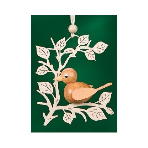 小鳥のオーナメントサイズ　9　X　8　ｃｍ製作社　ティツェ製作場　ドイツ/ツュブュニッツ