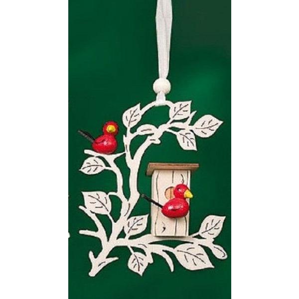 小鳥のオーナメントサイズ　9　X　8　ｃｍ製作社　ティツェ製作場　ドイツ/ツュブュニッツ