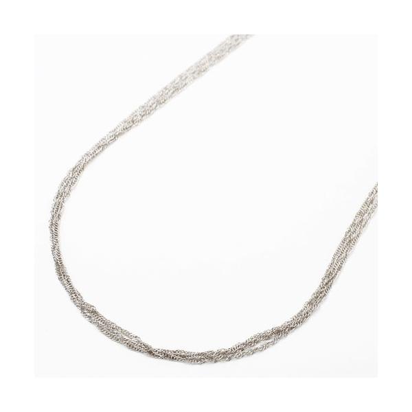 純プラチナ ネックレス PT999 3連 スクリュー チェーン 42cm 5.2g