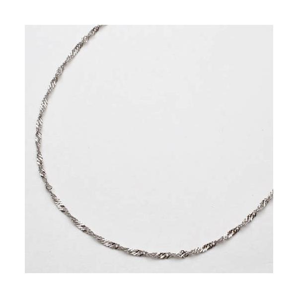 プラチナ850◆スクリューチェーンネックレス◆45cm プラチナ ネックレス Pt850 スクリュー チェーン 45cm 1.8g お洒落