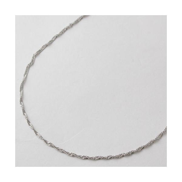 プラチナ ネックレス Pt850 スクリュー チェーン 50cm 2g レディース