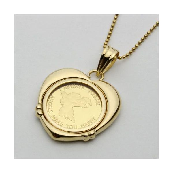 純金 コイン ペンダント エンジェル 1/25オンス デザイン枠 スイス製