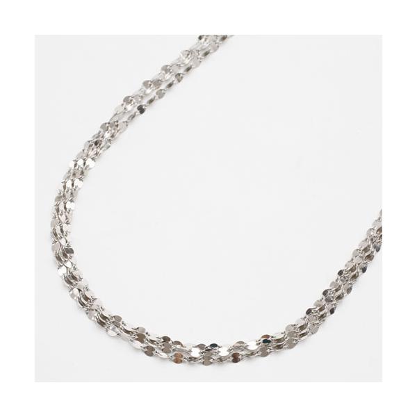 箱あり【長さ約44cm】純プラチナミニペタル3連ネックレス 新品未使用GSTV 純プラチナ ネックレス Pt999 プラチナ 3連 ペタル チェーン