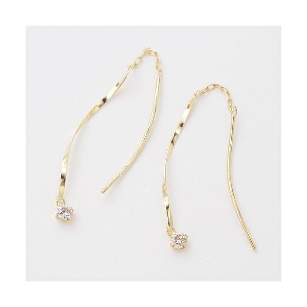 K18 WG ダイヤモンドアメリカンピアス ホワイトゴールド 0.17 K18 WG ダイヤモンドアメリカンピアス ホワイトゴールド 0.17