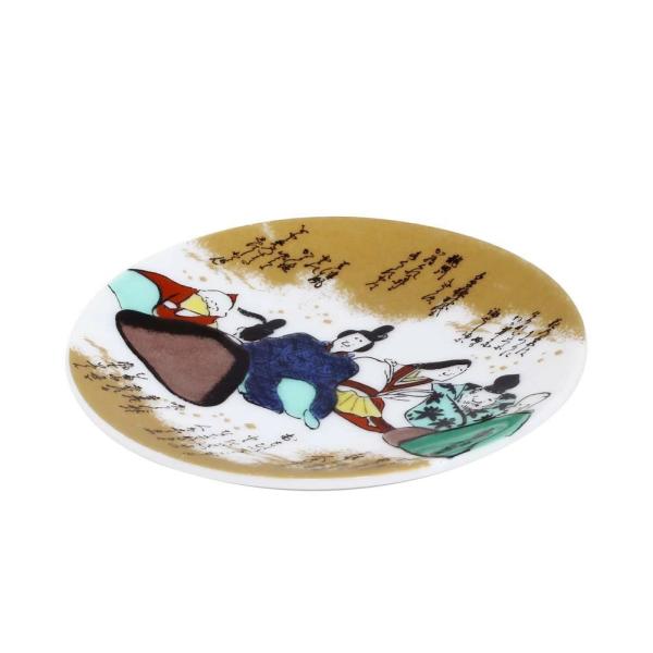 吉祥 KISSYO 日本製 九谷焼 久谷五彩 陶器 陶磁器 お皿 皿 小皿 縁起小皿 豆皿 食器 和食器 六歌仙 伝統 日本文化 外国人が喜ぶ手土産 クリックポスト便対応