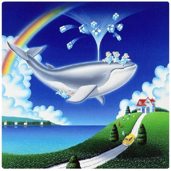 夏の風景画 海 くじら アートパネル ランキングtop5 壁掛け ファブリックパネル 絵画