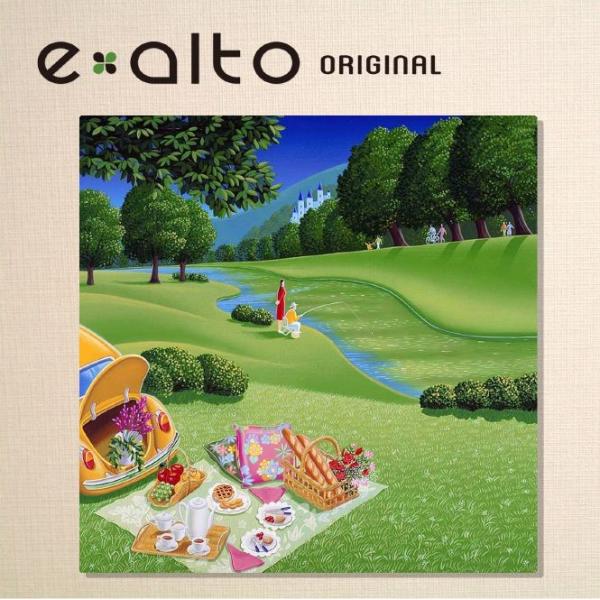 壁掛けアート アートパネル 風景画 イラストレーター 高橋宣孝 風景画 森の中でピクニック